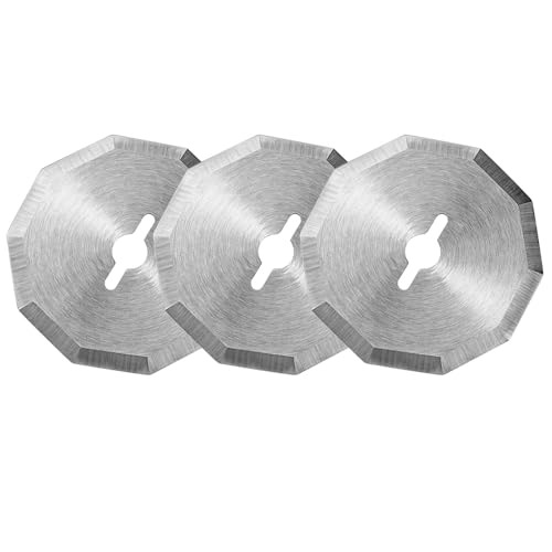 Treki 3 Stück 40mm Elektrischer Rollschneider Ersatzklingen für Kartonschneider Elektrische Scherenklinge Ersatz Rotationsklingen, Rotationsschneider Klingen für Papier Leder Stoff