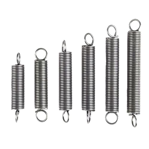 Erweiterte Feder, 10 Stück, 1mm x 6mm x 40mm, Doppelhaken-Zugfeder aus Federstahl