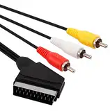 WANGCL 2 STÜCKE 1,8 M Scart-Kabel Scart-Adapter Scart auf Cinch-Scart-Kabel für DVD-Player auf TV-Composite-AV-Anschluss-Konverter für TV DVD VCR NES FC