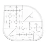 Acryl Lineal Nähen, Patchwork-Lineal, Gebogenes Ecklineal, Lineal Gebogen, Nähschablone, Multifunktionaler Transparenter Sewing Ruler Für Bastelprojekte Diy Nähen, Patchwork-Werkzeuge