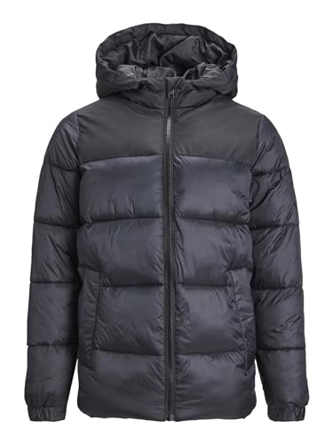 JACK & JONES JUNIOR Jungen JJETOBY Puffer Hood SN JNR Pufferjacke, Black, 140