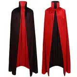 A-SZCXTOP Umhang für Halloween, Vampir, Unisex, wendbar, Stehkragen, Vampir-Hexe, Cape für Weihnachten,Cosplay Party, Kostüme-Mäntel, Erwachsene oder Kinder, 150 cm