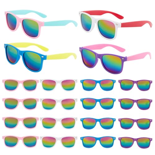 Kinder Sonnenbrille Party Gunst, Kinder Sonnenbrille, 20pcs UV-resistente Kinder Sonnenbrillen Party Gunst, 4,9 x 1,2 Zoll Buntes Kleinkind Sonnenbrillen für Kinder 3-18, Partygeschäfte, Geburtstagsf