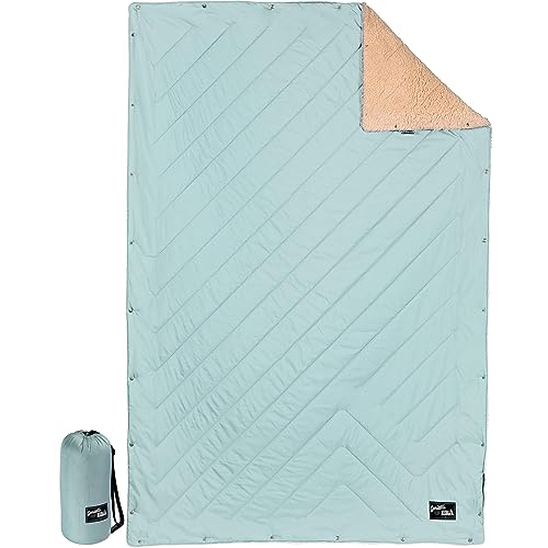 BERGTIGER® GMIATLI - 3in1 Outdoor Decke warm & gemütlich I Camping Decke wasserabweisend + Teflon EcoElite I Reisedecke Ultraleicht I Indoor & Outdoor Decke, Poncho & Schlafsack I Sherpa & Ripstop