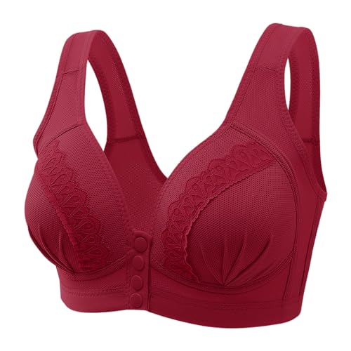 Anti Sag BH FüR äLtere Frauen, Bustier Damen, Vorne Vershcluss Ohne BüGel BH Balconette-BH FüR Damen Atmungsaktiv Minimizer Bralette WohlfüHl Schlafen BH FüR Frauen Unter Der Kleidung BH