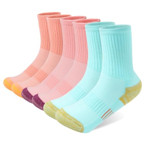 OFFCUP Sneaker Socken, 3 Paar Wandersocken Damen, Atmungsaktiv Tennissocken Damen Trekkingsocken Baumwolle Laufsocken Weich für Trekking, Outdoor und Sport (39-43)