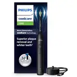 Philips Sonicare 5300 elektrische Zahnbürste, Schallzahnbürste mit 2 Intensitätsstufen, Andruckkontrolle, EasyStart, Smartimer und BrushPacer, Schwarz, Modell HX7101/01