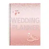 Qkbuza Hochzeitsplaner Buch & Organizer Hochzeitsplaner, Hochzeitsplaner, Sparkling Hochzeitsbudget Planer, Budget Management mit Checkliste, Lieferungen