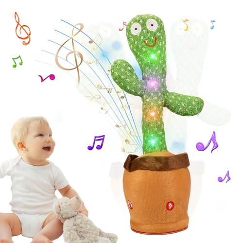 TLYYUKP Dancing Cactus Baby Toy,Talking Singing, Talking Talking According to Intelligent Children's Toy, Interactive Children's Talking Cuddly Toy, Contains 120 Songs