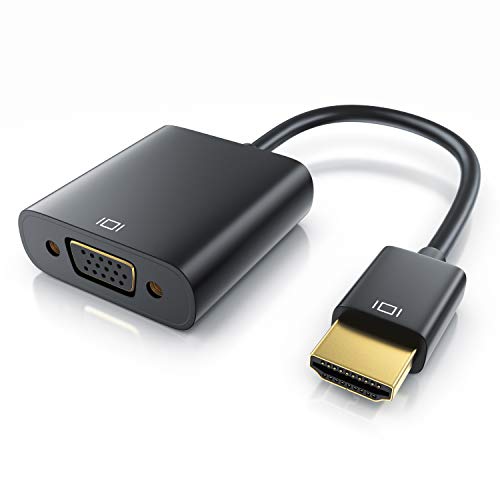 CSL - Full HD HDMI auf VGA Adapter inkl. Audio-Übertragung Line Out - Konverterkabel - bis zu 1080p HDTV Unterstützung - digital zu analog - schwarz