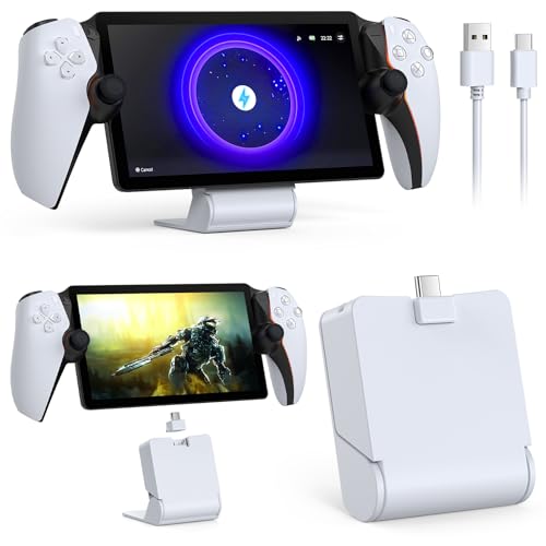 KOVA Portable Ladestation für Playstation Portal Remote Player mit abnehmbarem USB C Port, leichter Ladeständer für PS Portal Konsolen Zubehör mit Kabel, Ladegeräte für PS5 Portal Remote Player