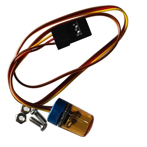 GTIWUNG Modellbau Rundumlicht 4,8-6Volt in Gelb (Größe 15x9mm),Rundumleuchte,Warnleuchte,RC Car LED Licht Stirnlampe Blinklampe RC Zubehör für 1/14 RC Auto Tamiya Traktor RC Bagger Engineering Truck