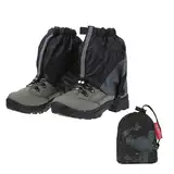 AhhiAboo 1 Paar Gamaschen Wandern, Wasserdicht, Gaiters, Schwarz, Regengamaschen für Outdoor Schneegamaschen, Bergsteigerschuhe