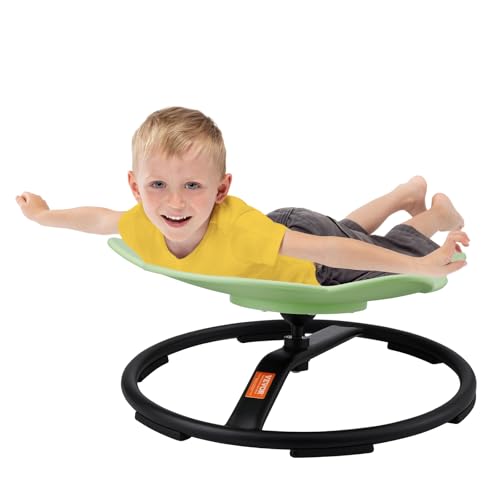 VEVOR Sensorischer Drehstuhl für Kinder 100 kg Tragkraft, 360°-Drehstuhl, sensorischer Spielzeugstuhl für autistische Kinder, Drehstuhl zur Koordination, Balance, Sockel mit Elefantenmotiv Grün