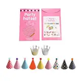 Partyhüte Geburtstag Set,11 PCS Partyhüte Kindergeburtstag Bunte Partyhüte Party Kegel Hüte Geburtstagskrone Papier Party Hüte Erwachsene Geburtstag Party Dekoration