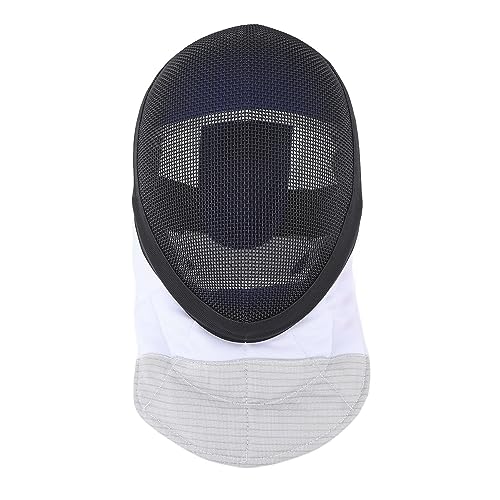 Tbest Fechthelmmaske, Fechtsportmaske, Fechtschutzhelm mit Gepolstertem Latz für Tägliches Training und Wettkampf, Schwarz (M)