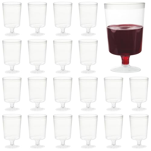 MATANA 50 Premium Weingläser Kunststoff, Plastik Weingläser, 160ml - Mehrweg Cocktailgläser, Weinglas Kunststoff, Weinbecher, Dessertbecher für Hochzeiten, Geburtstage, Partys