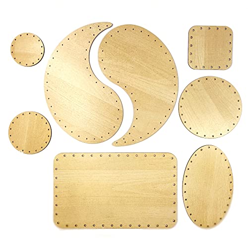 Zita´s Creative Korbboden Set gemischt, groß - für Peddigrohr 2mm und 3mm. Flechten, Korbflechten, MDF Korbboden, Peddigrohr, Flechtmaterial, Flechtset, Rattan