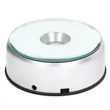 360 ° Rotierende Anzeigeständer mit LED -Leuchten, 80 Sekunden Pro Runde, Beleuchtete Plünderungsbasis, LED -Anzeigebasis für Becherkristalle
