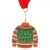 Gosknor Weihnachtspullover Medaille, Preis für den Ugly Pullover Wettbewerb Hässlicher Weihnachtspullover Pokal für Weihnachtsfeier Halsketten Schmuck