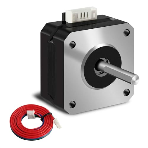 iMetrx Nema 17 Schrittmotor 42x23mm Pancake Motor 1.5A-3.8V 2 Phase 4 Drähte 1.8 Grad mit 1Meter Kabel für 3D Drucker Motoren 1 Stück