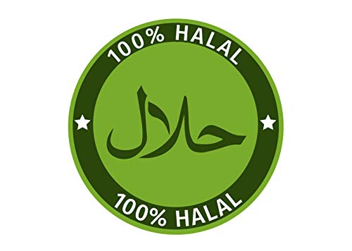 Aufkleber 100% Halal Hinweis Schild für Döner Imbiss Bistro Premium Sticker Wetterfest und UV-Beständig