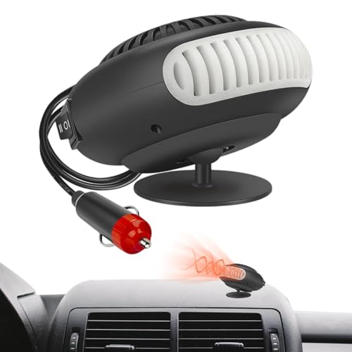 12V Auto Heizung, Tragbare Auto Heizung - Einstellbare Windschutzscheibe Enteiser, Auto Windschutzscheibe Heizung - Plug-in Autoheizung mit Flexibler Entfroster für pa