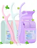 Zahnseide Sticks Minze Twin line Dental Floss 156 Stk. Advance Cleaning Zahnseide Doopelten Fäden Zahnseidesticks Zahnseide Zahnstocher mit Geschmack (Mint & Limetten) in 3 farbige Modische Reisetui