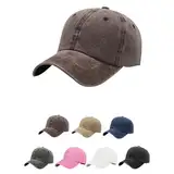 Aomig Basecap Unisex, Retro Baseball Cap Herren und Damen, Einstellbare Kappe mit Schirm, Sonnenschutz Baseballkappe für Outdoor Running Tennis Golf Reisen(Braun)