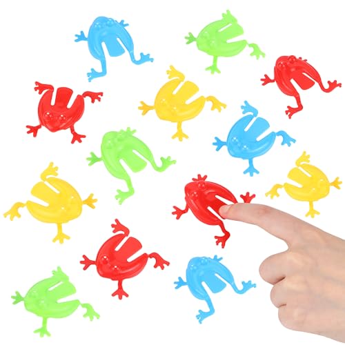 JSMTKJ 30 Stücke Springen Frosch Spielzeug Frosch Hüpf Spiel, Finger Drücken Spielzeug Prellen für Geburtstag Party Favors Ostern Goody Bag Füllstoffe (Zufällig Farbe)