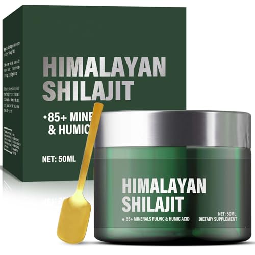 Shilajit Original Shilajit Resin-Natural Organic Shilajit mit Fulvosäure & Spurenmineralien – 100% Reine Goldene Qualität, Ohne Zusatzstoffe