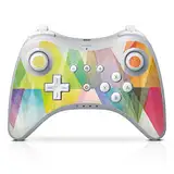 Skin kompatibel mit Nintendo Wii U Pro Controller Folie Sticker Graphic Dreiecke bunt