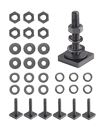 6 Stück M6 Hammerkopfschrauben T-Bolzen Sets, 304 Edelstahl Hammerkopfschrauben mit Sechskantmuttern für Dachträger, Dachgepäckträger Korb