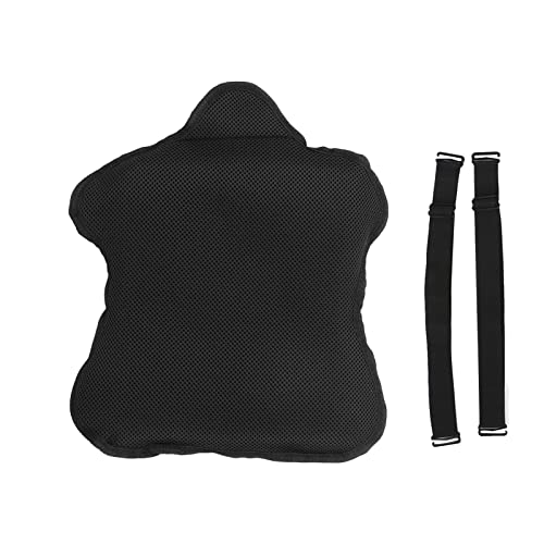 Akozon Motorrad-Sitzkissen, Stoßdämpfendes Motorrad-Gel-Sitzkissen, Mesh-Abdeckung, Atmungsaktiv, Kühlendes Sitzpolster für Motorradteile