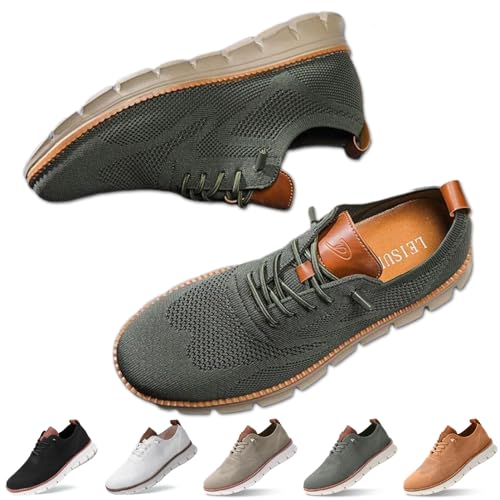 Donubiiu Breeze Urban Schuhe Herren, Breeze Schuhe Herren, Wearbreeze Schuhe Herren, Urban Schuhe Herren, Ultimativer Komfort und Stil, Urban-Ultrabequem (Armeegrün,44 EU)