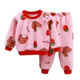 Soupliebe Schlafanzug Winter Kinder, Schlafanzug Kleinkind, Schlafanzug Kinder Warm Fleece Pyjama Set Lang Nachtwäsche Kuschel Kuschelig Kinderschlafanzug Flauschig Hausanzug