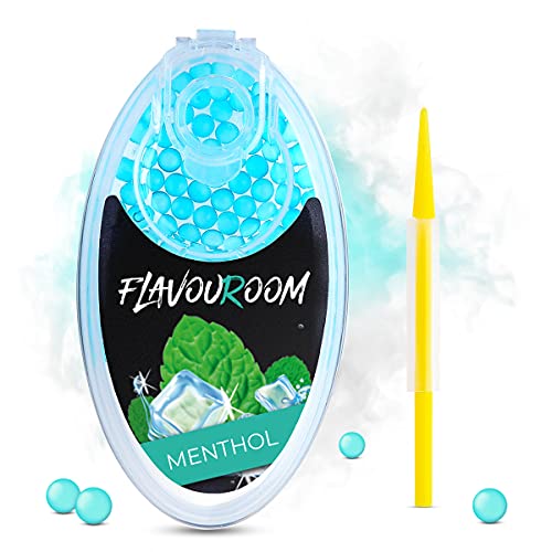 Flavouroom - Premium Menthol Kugeln 100er Set | DIY Menthol Kapseln Filter für unvergesslichen Flavour Geschmack | inkl. Box zur Aufbewahrung der aromatischen Click Hülsen Kugeln