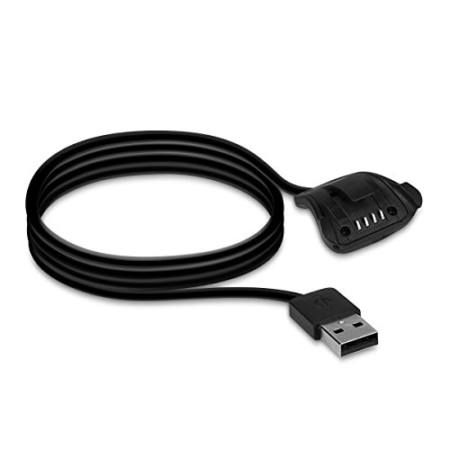 kwmobile USB Kabel Charger kompatibel mit TomTom Adventurer/Runner 3/Spark 3/Golfer 2 Ladekabel - Smart Watch Ersatzkabel - Fitnesstracker Aufladekabel in Schwarz