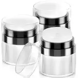 Snarflun 3 Stück Airless Pumpe Creme Dispenser, 50ml 30ml Airless Pumpe Flaschen Kosmetik Container, Creme Jar Vakuum Flasche, Creme Dispenser Cosmetic Travel Dispenser