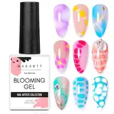 Makartt Blooming Gel Nagellack zum Verteilen, Marmor-Nagellack, Gelfarbe, Nageldesigns für DIY-Blumen-Tier-Aquarell-Magie-Maniküre-Kit 15 ML