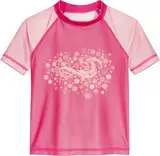 Playshoes Mädchen Badeshirt Rash-Guard-Shirt, Kurzarm Tupfen, 134/140 cm
