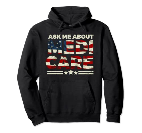 Fragen Sie mich über Medicare Gesundheitsversicherungsberater Pullover Hoodie