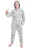 CityComfort Onesie Kinder Fleece Overall Jumpsuit Schlafanzug Jungen Mädchen Extra Weich Einteiler Ganzkörperanzug Schlafoverall Pyjama Strampelanzug 7-14 Jahre (Grau, 7-8 Jahre)