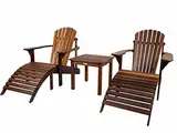 MaximaVida Adirondack Set Montreal schwarz aus Kunststoff - wartungsarm (Holz)