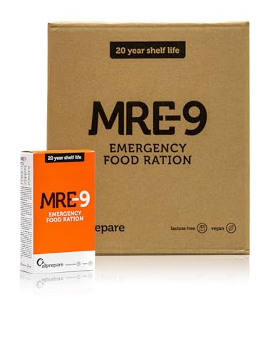 MRE-9 Notration - 24 Tage Emergency Food - 20 Jahre Haltbarkeitsdauer - 24x500g Notfallnahrung - 2400 kcal pro Tag - Extra Vitamine