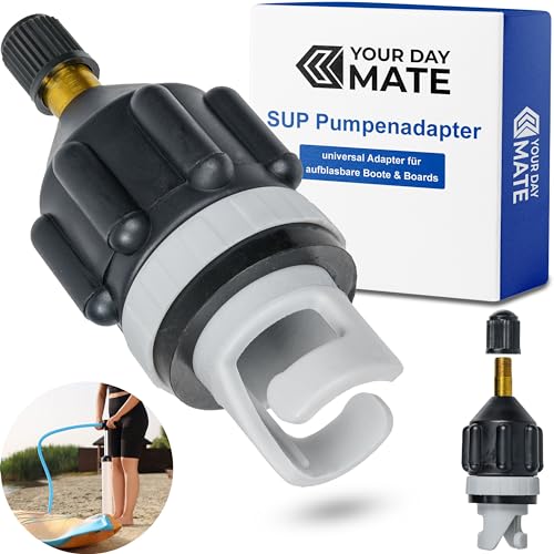 Ventiladapter für SUP Luftpumpe, 1 Set, Luftpumpenzubehör für aufblasbares Stand Up Paddle Board, Kanu, Kajak, Liege, Schlauchboot, Hochdruckpumpe Aufsatz Adapter, Pumpenadapter Standpumpe Zubehör