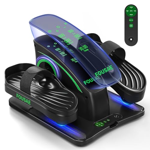 Ellipsentrainer für unter den Schreibtisch, Schreibtisch-Ellipsentrainer, Ellipsen-Beintrainer mit 15 einstellbaren Geschwindigkeiten, kompaktes und leises elektrisches Pedal für Senioren