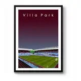 GroundDesigns Aston Villa, Fußball-Geschenk, Villa Park, Stadionkunst, ungerahmt, A3, AVFC