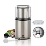 DR MILLS Elektrische Gewürz- und Kaffeemühle, Mühle und Hackmesser, abnehmbarer Becher, abwaschfreier Messer sowie anwaschfreie Tasse bestehen aus SUS304 rostfreiem Stahl (DM-7452)