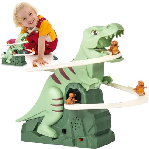 AIDODIA Elektronischer Dinosaurier Treppensteiger Spielzeug- Dinosaurier Kletterrutsche Spielzeug, Dino Spaß Geschenke Rutsche Mit Lichtern Und Musik, Dino Rutsche FüR Kleinkinder Jungen MäDchen